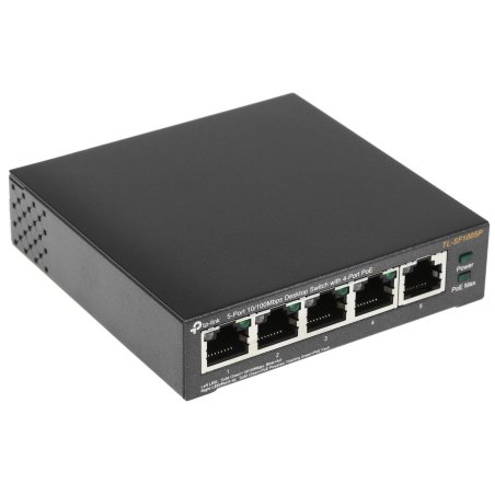 Коммутатор TP-Link SMB TL-SF1005P 5-портовый 10/100 Мбит/с настольный коммутатор с 4 портами PoE
