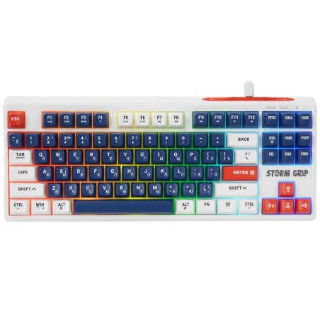 Клавиатура беспроводная Defender Storm Grip GK-188 RU,белый/синий