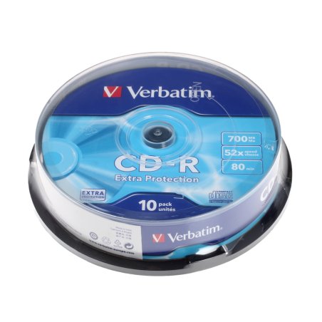Диск CD-R Verbatim 700Mb 52x Cake Box (10шт) (43437)