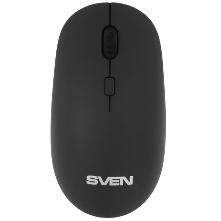 Мышь беспроводная SVEN RX-222W черный, 1800 dpi, радиоканал, Bluetooth, USB, кнопки - 4