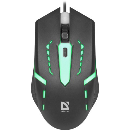 Мышь проводная Defender Hit MB-601 черный, 1200 dpi, USB, кнопки - 4