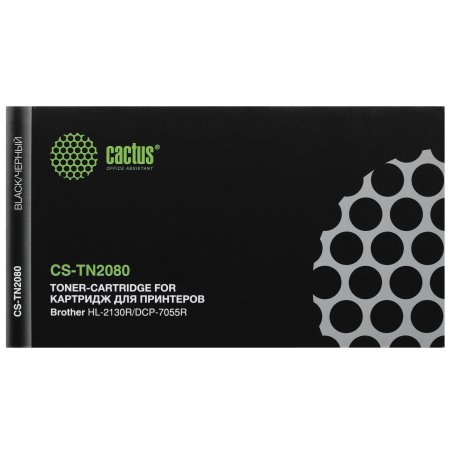Картридж лазерный Cactus CS-TN2080 черный (700 стр.) для Brother HL-2130R/DCP-7055R