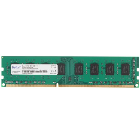 Оперативная память NETAC Basic, DDR3, 8Gb (1x8Gb), 1600MHz, CL11, DIMM