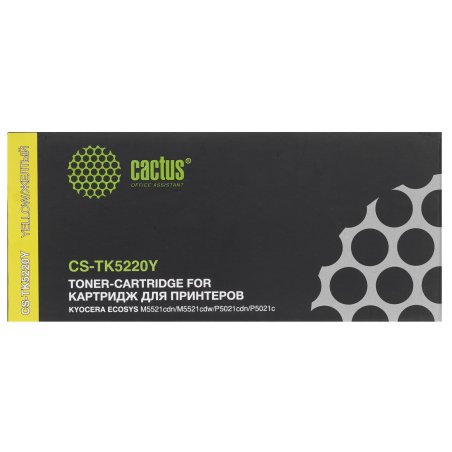 Картридж лазерный Cactus CS-TK5220Y желтый (1200 стр.) для Kyocera Ecosys M5521cdn/M5521cdw/P5021cdn/P5021cdw