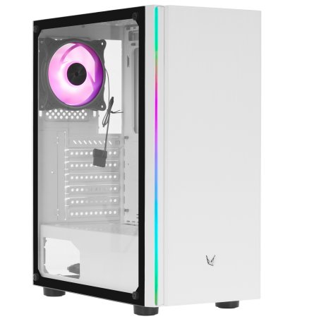 Компьютерный корпус AeroCool / Formula CL-3302W RGb белый без БП ATX 2xUSB 2.0 1xUSB 3.0 audio bott PSU