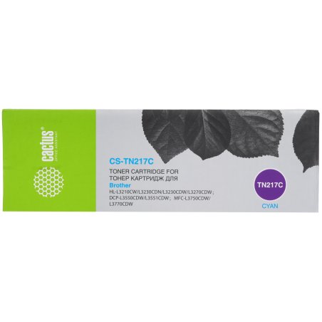 Картридж лазерный Cactus CS-TN217C голубой (2300стр.) для Brother HL3230/DCP3550/MFC3770
