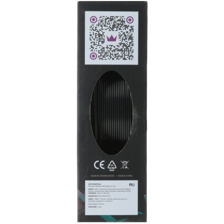 Филамент Crown Micro CM-FILABS020B ABS 1.75 1кг черный