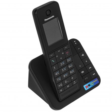 Телефон беспроводной (DECT) Panasonic KX-TGH220RUB черный АОН, Caller ID, "Радионяня"