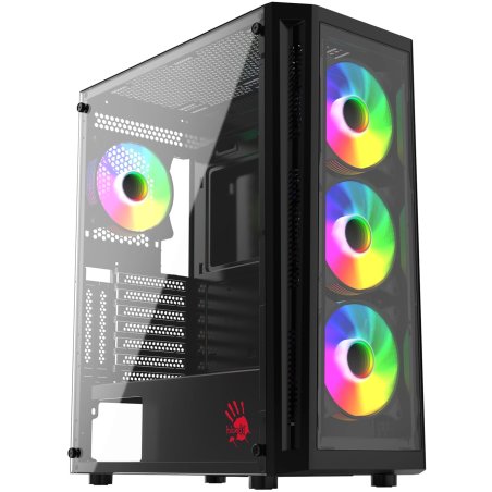 Компьютерный корпус Bloody BD-CC120F черный без БП ATX 8x120мм 1xUSB 2.0 1xUSB 3.0 audio bott PSU