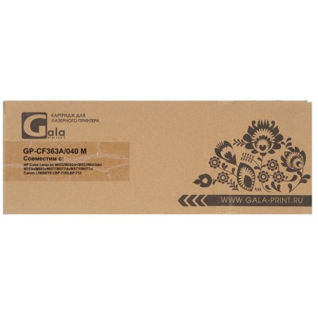 Картридж лазерный GalaPrint GP-CF363A/040 (№508A) Magenta (5000 стр) для HP Color LaserJet M552/M552dn/M553/M553dn/M553n/M553x/M577/M577dn/M577f/M577c/Canon i-SENSYS LBP-710/LBP-712