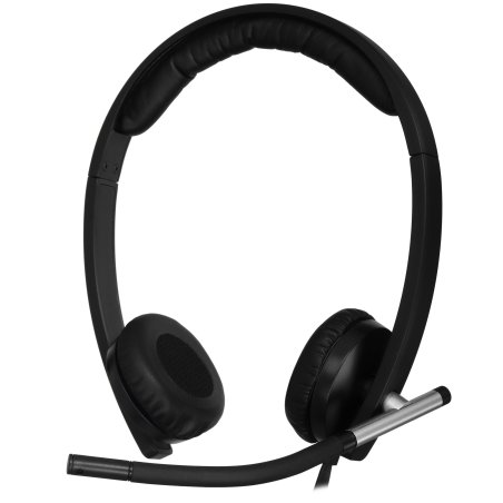 Наушники с микрофоном Logitech H650E черный 1.1м 981-000519