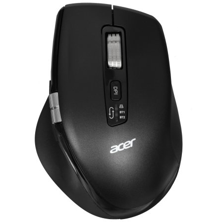 Мышь беспроводная Acer OMR406 черный, 4800 dpi, радиоканал, Bluetooth, USB, кнопки - 8