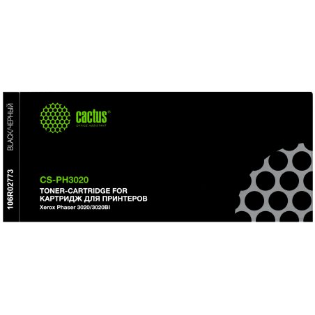 Картридж лазерный Cactus CS-PH3020 (тип 106R02773) черный (1500 стр.) для Xerox Phaser 3020/3020BI