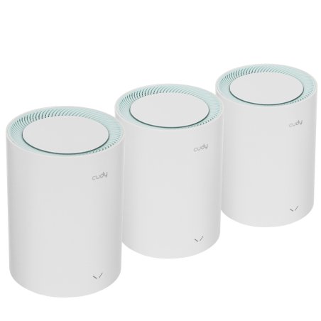 Бесшовный Mesh роутер Cudy M1300 (M1300 3-PACK) AC1200 10/100/1000BASE-TX/Wi-Fi белый (упак.:3шт)