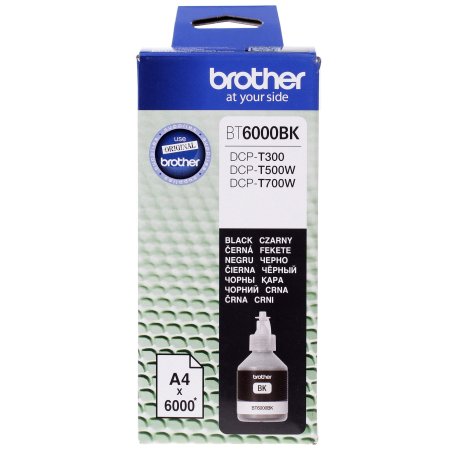 Чернила пигментные Brother BT6000BK черный (108 мл, 6000 стр.) для Brother DCP-T300/T500W/T700W
