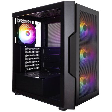 Компьютерный корпус 1STPLAYER TRILOBITE T7-P черный ATX 4x120мм LED fans T7-P-BK-4F1
