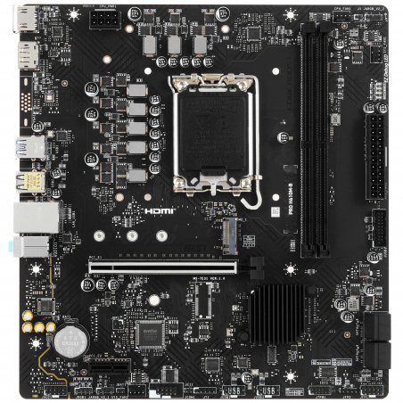 Материнская плата MSI PRO H610M-B, LGA1700, Intel H610, 2xDDR5, 4xSATA, 1xM.2, 1xPCIe 4.0 x16, DisplayPort, HDMI, 1x1Gb LAN, 3x3.5 мм, 7.1, microATX