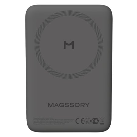 Мобильный аккумулятор Magssory PBN013m 10000mAh QC/PD 15W 3A USB-C беспров.зар. серый
