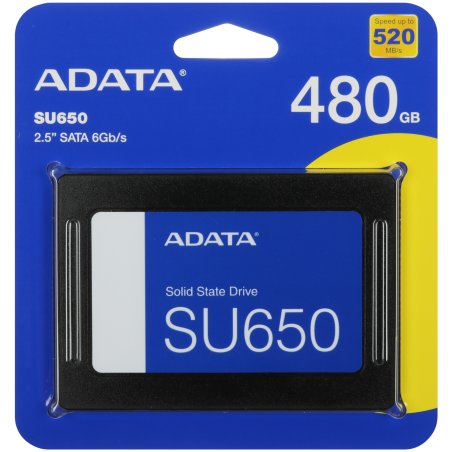 Накопитель SSD ADATA SU650, 480Gb, SATA III, 2.5", R/W 520/450