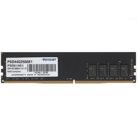 Оперативная память Patriot Signature, DDR4, 4GB (1x4 GB), 2666 MHz, CL19, DIMM