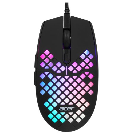 Мышь проводная Acer OMW134 черный, 3200 dpi, USB, кнопки - 6