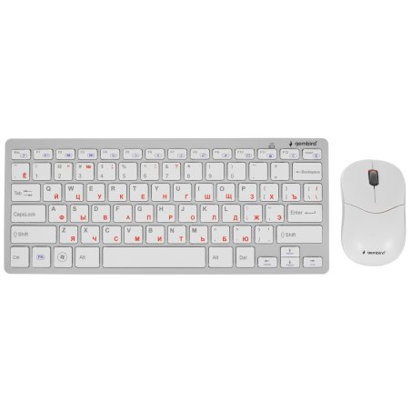 Комплект клавиатура + мышь Gembird KBS-7001-RU Wireless, ноутбучн. механизм клавиш 2.4ГГц/10м, мини-приемник- USB