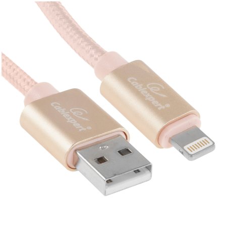 Кабель Cablexpert для Apple CC-U-APUSB02Gd-1.8M, AM/Lightning, серия Ultra, длина 1.8м, золотой, блистер