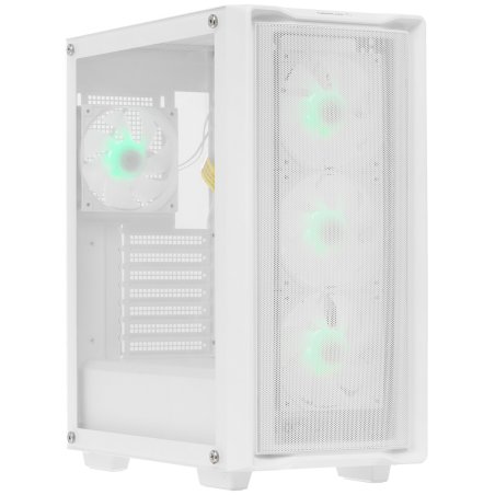 Компьютерный корпус Deepcool CC560 MESH V2 WH без БП, боковое окно (закаленное стекло), 3x120мм ARGb LED вентилятор спереди и 1x120мм ARGb LED вентилятор сзади, белый, ATX