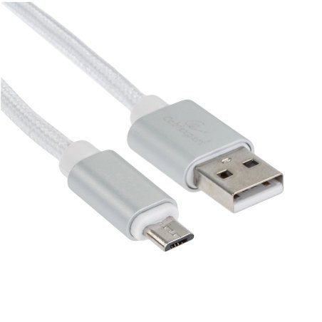 Кабель USB2.0 Cablexpert CC-U-mUSB02S-1.8M, AM/microB, серия Ultra, длина 1.8м, серебристый, блистер