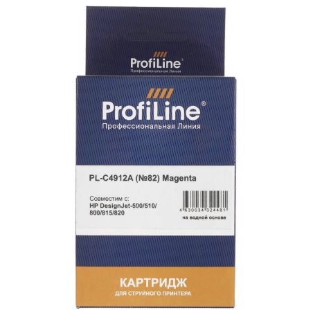 Картридж струйный ProfiLine PL-C4912A №82 для принтеров HP Deskjet 500/500ps/510/800/800ps(24/42in) DesignJet copier cc800ps Magenta водные