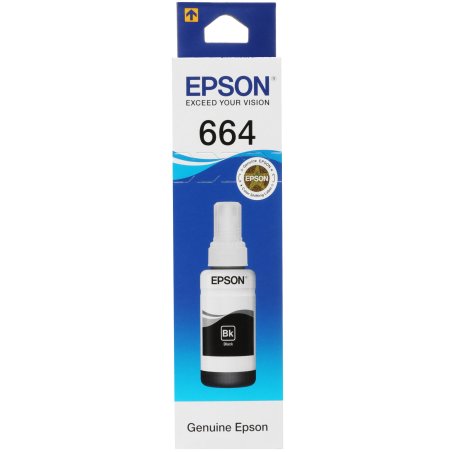 Чернила Epson 664 C13T664198 (аналог C13T66414A) черный 70мл для Epson L100