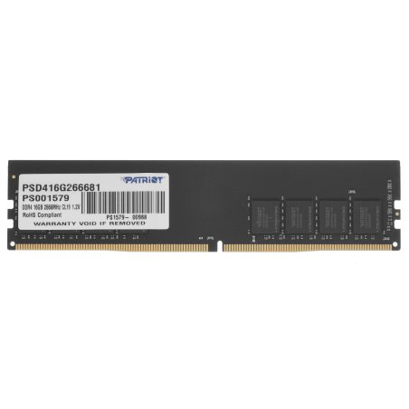 Оперативная память Patriot Signature, DDR4, 16GB (1x16 GB), 2666 MHz, CL19, DIMM
