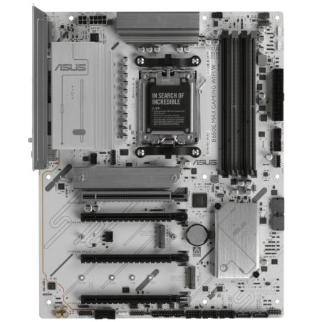 Материнская плата ASUS B650E MAX GAMING WIFI W, AM5, AMD B650, 4xDDR5, 4xSATA, 3xM.2, 1xPCIe 5.0 x16, 1xPCIe 4.0 x4, 2xPCIe 3.0 x1, 1xDP, 1xHDMI, 1x2.5Gb LAN, Wi-Fi 6E, Bluetooth 5.3, 1xUSB-C 10Gbps, 3xUSB-A 10Gbps, 2xUSB-A 5Gbps, 2xUSB-A 2.0, 3x3.5 мм, 7