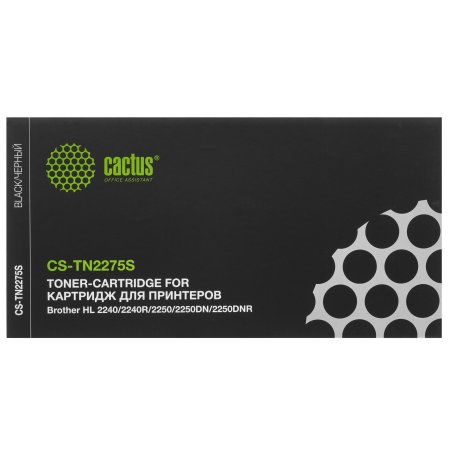 Картридж лазерный Cactus CS-TN2275S черный (2600 стр.) для Brother HL 2240/2240R/2250/2250DN/2250DNR