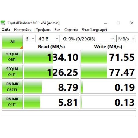 Флешка USB ADATA UV320 (AUV320-128G-RWHGN), 128Gb, USB 3.2 Gen1, R/W 100/30, белый/зеленый