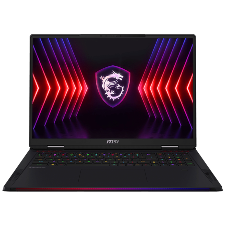 Ноутбук MSI Raider HX AI A2XWIG-204RU черный Core Ultra 9 285HX 64Gb SSD 4Tb NVIDIA GeForce RTX 5080 16Gb 18" IPS UHD+ (3840x2400) Windows 11 Home WiFi BT Cam (9S7-182462-204)