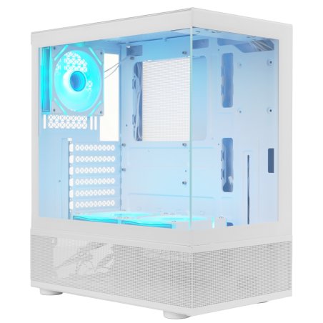 Компьютерный корпус 1STPLAYER MIKU Mi7-A ARGb белый/ATX/3x120мм ARGb fans/Mi7-A-WH-2FC7R-W-1FC7-W