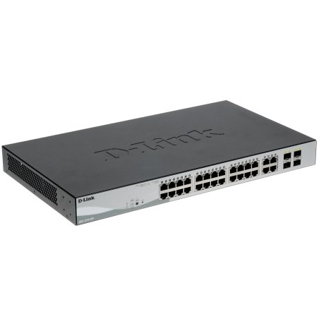 Коммутатор DGS-1210-28P/F5A Настраиваемый L2 PoE-коммутатор, 24x1000Base-T, 4хCombo 1000Base-T/SFP