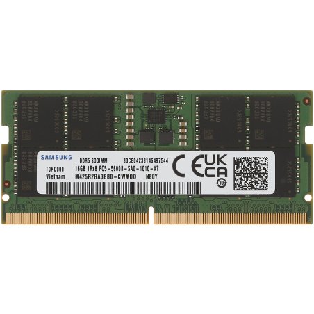 Оперативная память Samsung, DDR5, 16Gb (1x16Gb), 5600MHz, CL40, SO-DIMM, OEM