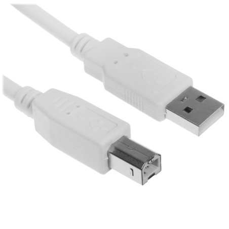 Кабель AM/BM USB2.0 3м Telecom USB 2.0 A-->B 3.0m, белый/серый, TC6900-3.0M
