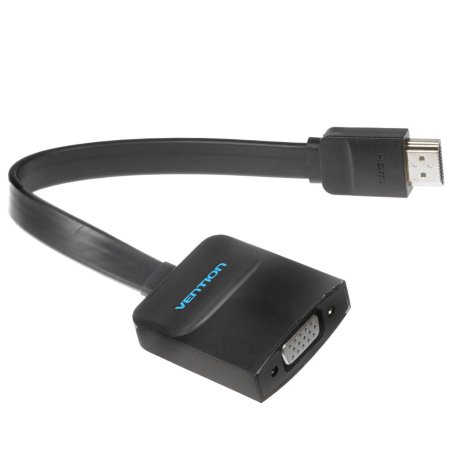 Мультимедиа конвертер Vention HDMI > VGA + аудио, гибкий, плоский