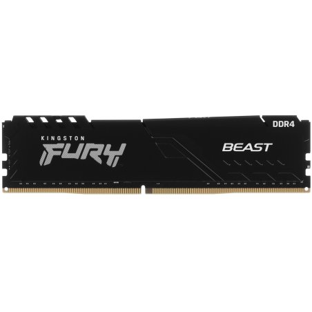 Оперативная память Kingston Fury Beast, DDR4, 32Gb (1x32Gb), 3200MHz, CL16, DIMM, с радиатором, черный
