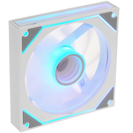 Вентилятор Powercase M52-12W ARGb White 120x120x25мм (PWM, 100шт./кор, 4pin PWM (M+F)+ 3pin ARGb (M+F), 600-1800±10% об/мин) Bulk