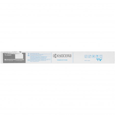 Картридж лазерный Kyocera TK-8360C (для Азии TASKalfa 2554ci, 1102YP3AXV) голубой (cyan), ресурс 12 000 стр.