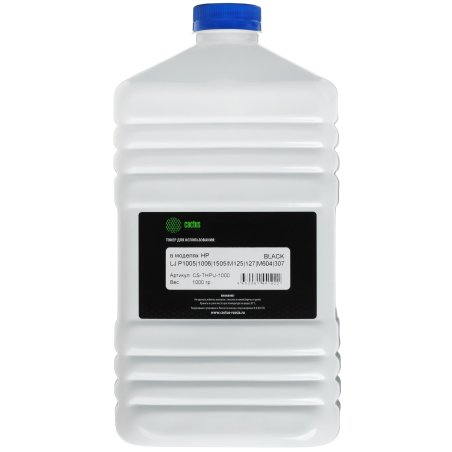 Тонер Cactus CS-THPU-1000 черный флакон 1000гр. для принтера HP LJ P1005/1006/1505/M125/127/M604/307/608