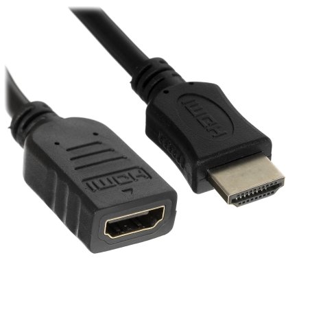 Кабель-удлинитель HDMI Cablexpert CC-HDMI4X-6, 19M/19F, v2.0, позол.разъемы, экран, 1.8м, черный, пакет