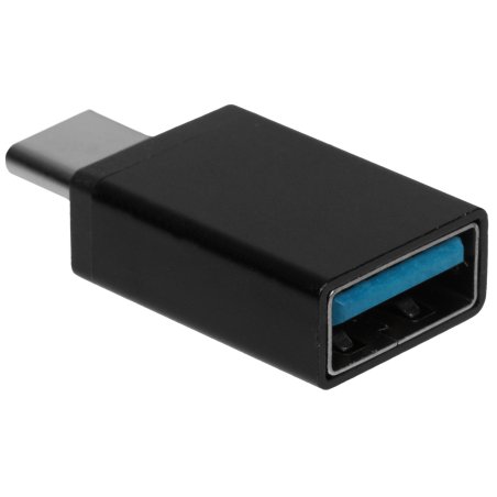 Переходник GoPower Type-C (m)-USB (f) 2.0 черный Premium Zip-Lock c подвесом (1/500)