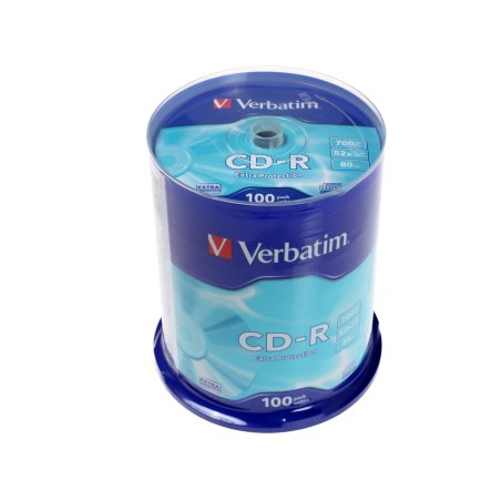 Диск CD-R Verbatim 700Mb 52x Cake Box (100шт) (43411)