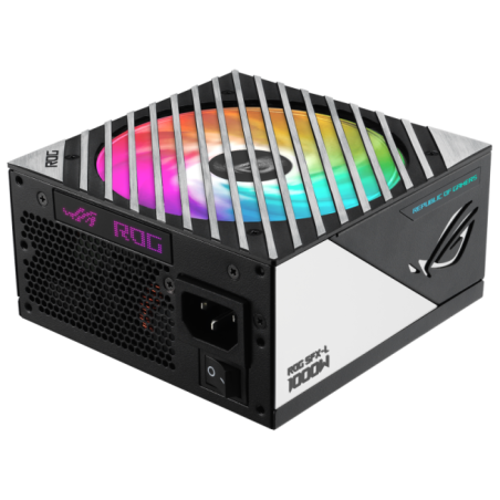 Блок питания ASUS ROG-LOKI-1000P-SFX-L GAMING (90YE00N1-B0NA00), 1000Вт, 80 PLUS Platinum, 135мм, модульный, серый и черный