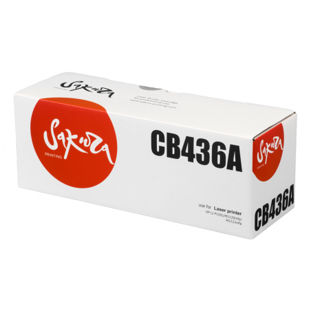 Картридж лазерный Sakura CB436A для HP LJ P1505/M1120mfp/M1522mfp, черный, 2000 к.